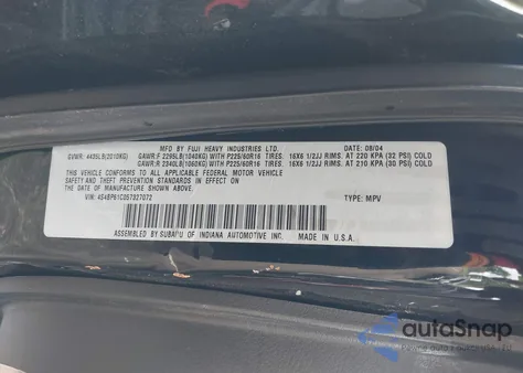 2005 Subaru Outback 2.5I z USA, uszkodzony, nr VIN 4S4BP61C057327072